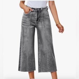 Grapent Jean Capris, Stretchy, Wide Leg, Color Gray, Size Medium 8/10